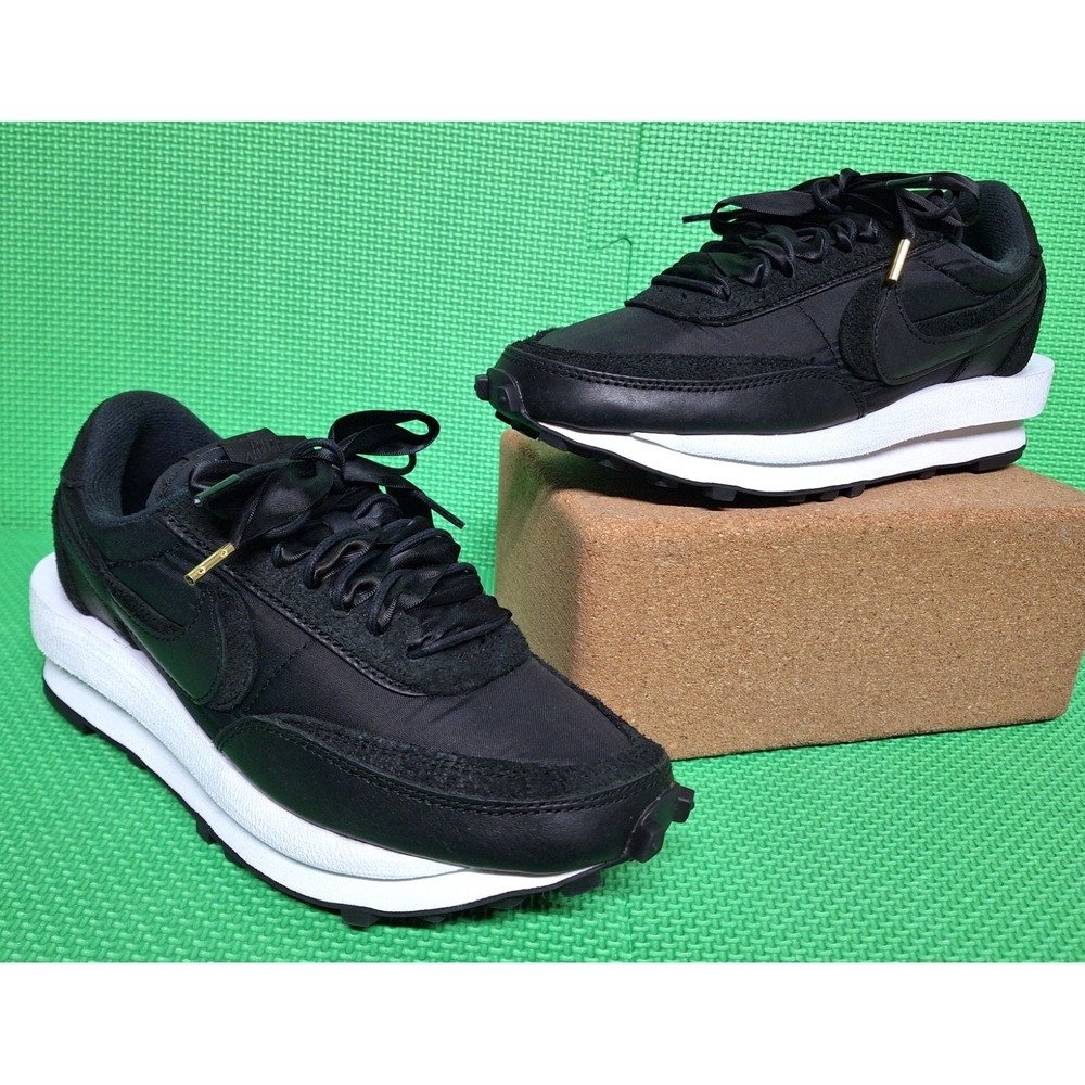 Sacai x Nike LD Waffle Black Nylon Shoes Sneakers Size 5 Men-W 6.5 BV0073-002
